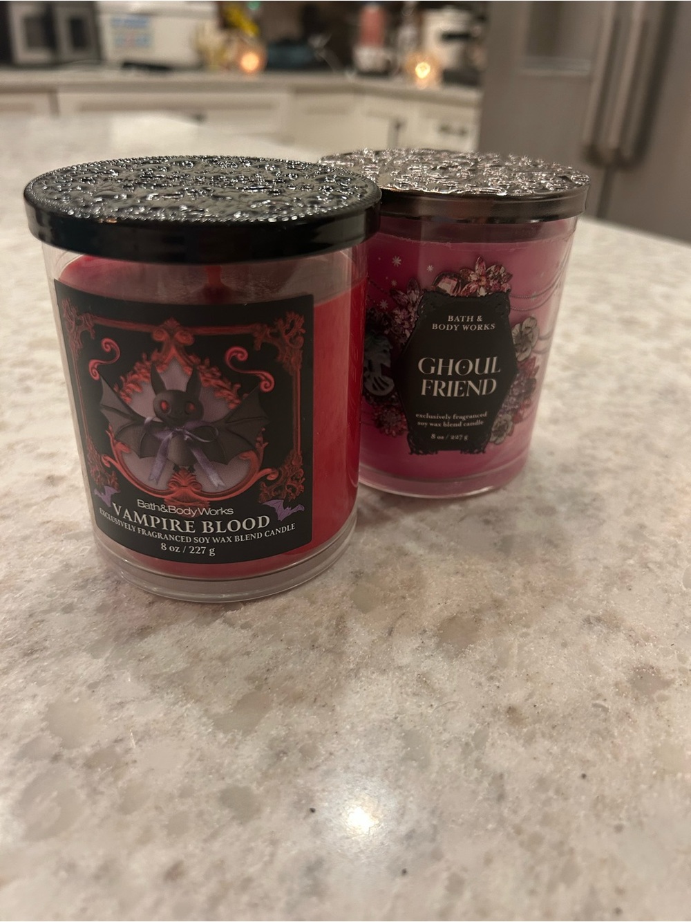 “New” Bath & Body Works Vampire Blood & Ghoul Friend Single Wick Candles 8 oz